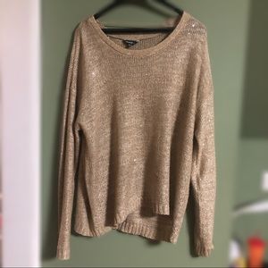 Sparkly Gold High Low Sweater
